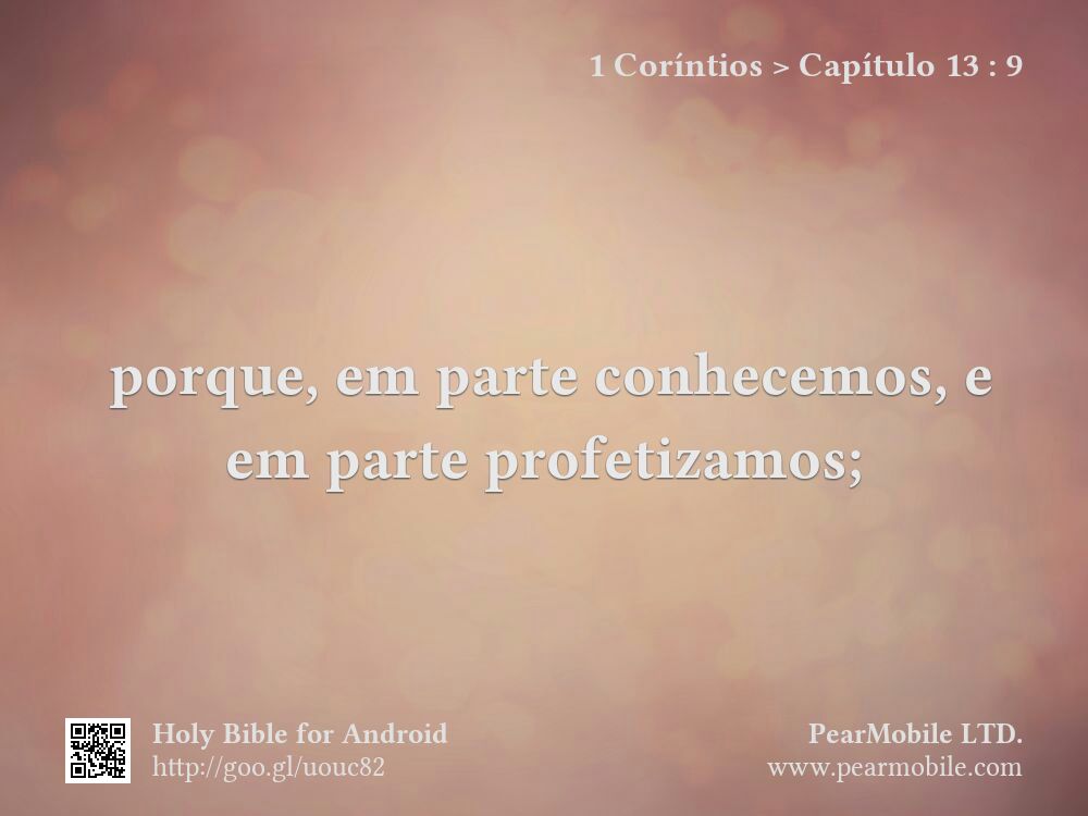 1 Coríntios, Capítulo 13:9